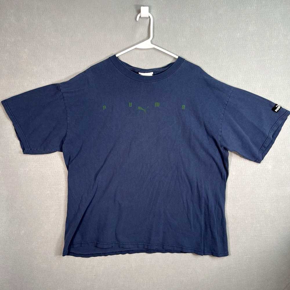 Puma Vintage 90s Puma Logo T Shirt Adult XL Blue … - image 1