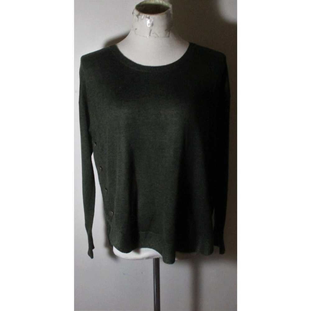 Vintage Women's CONCEPTS New York Green Button Si… - image 1