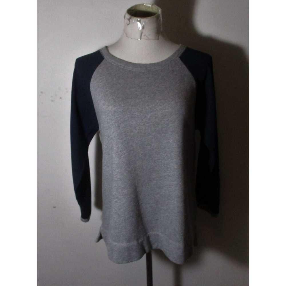 J.Crew Women's J. CREW Gray Blue Sweatshirt Jerse… - image 1