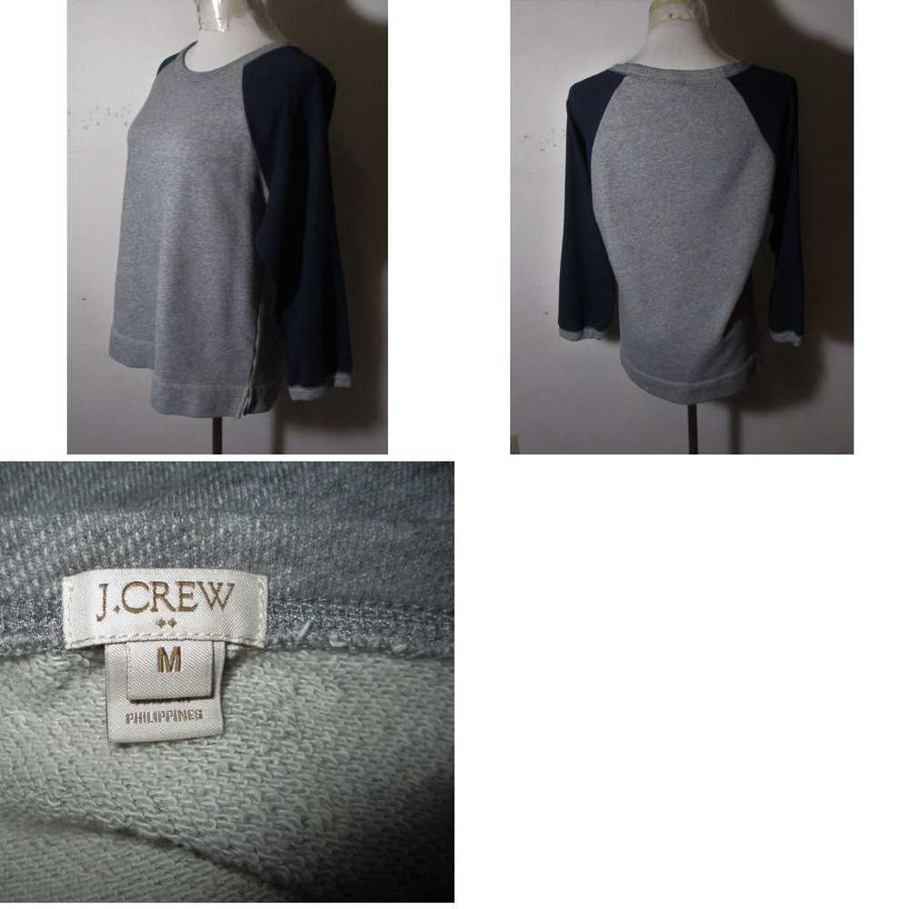 J.Crew Women's J. CREW Gray Blue Sweatshirt Jerse… - image 4