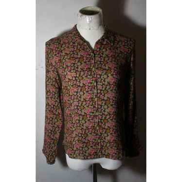 Vintage Women's J. JILL Brown Pink Unique Wool Ra… - image 1