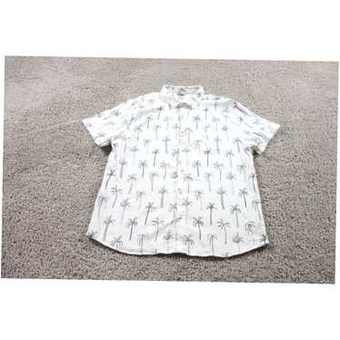 Marine Layer Mens Extra Large White Palm Tree Pat… - image 1