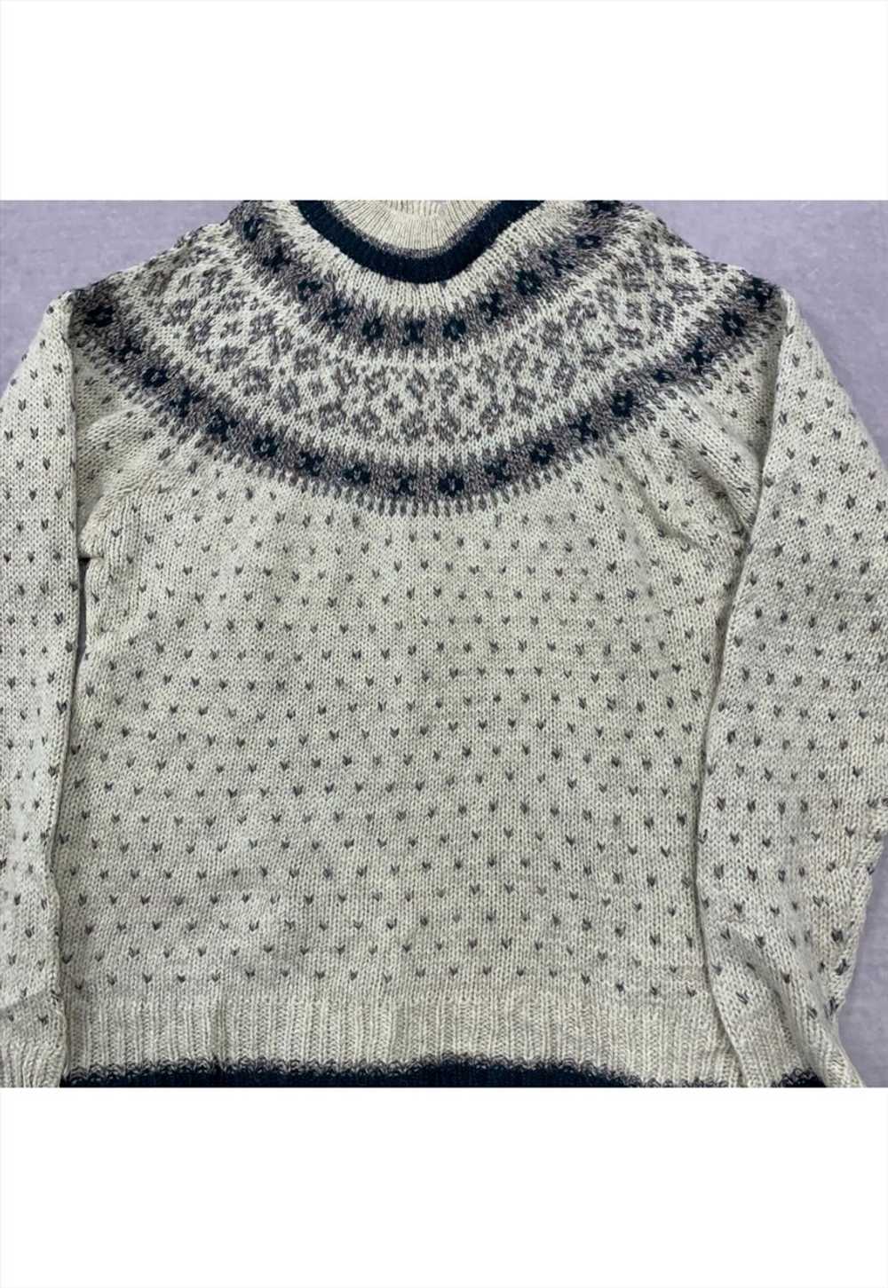 Vintage abstract knitted jumper Men's L - image 2