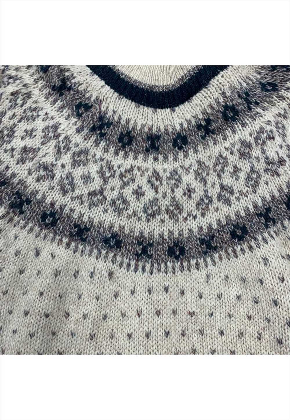 Vintage abstract knitted jumper Men's L - image 3