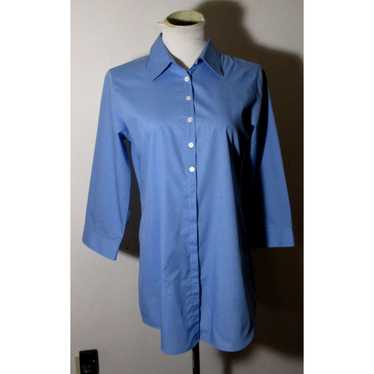 Orvis Women's ORVIS Blue "Carefree" Tunic Button … - image 1