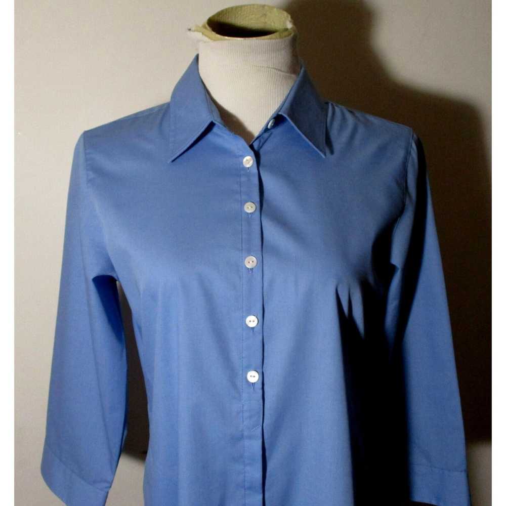 Orvis Women's ORVIS Blue "Carefree" Tunic Button … - image 2