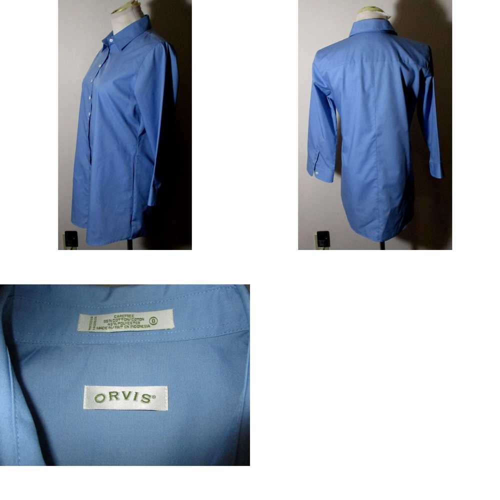 Orvis Women's ORVIS Blue "Carefree" Tunic Button … - image 4