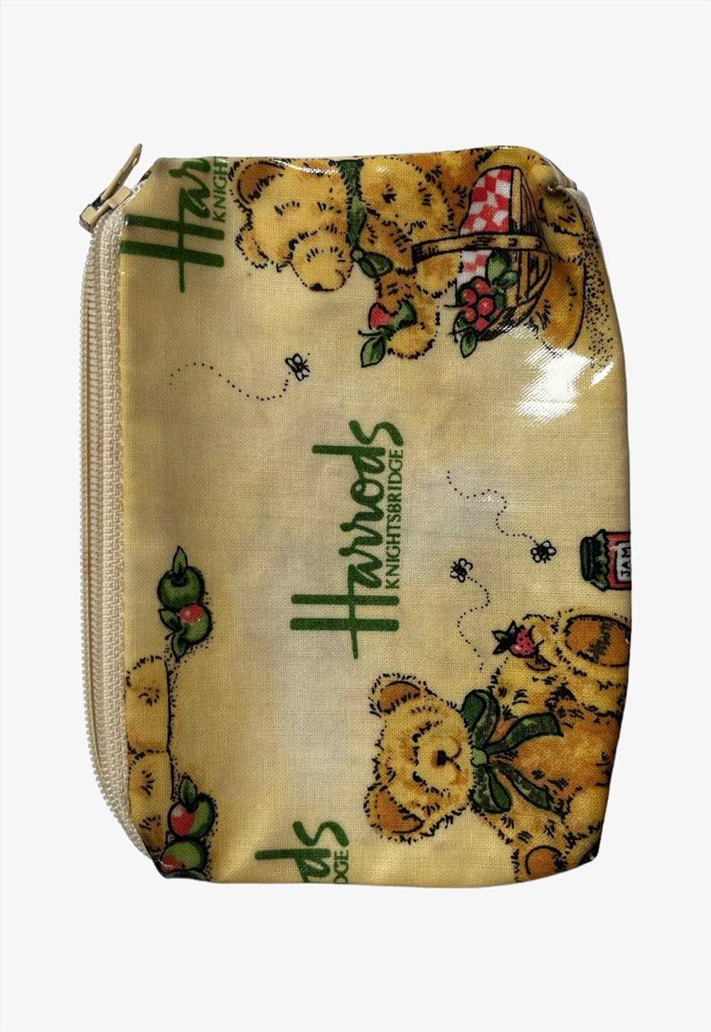 Vintage 90s Harrods Teddy Bear Print Purse - image 1