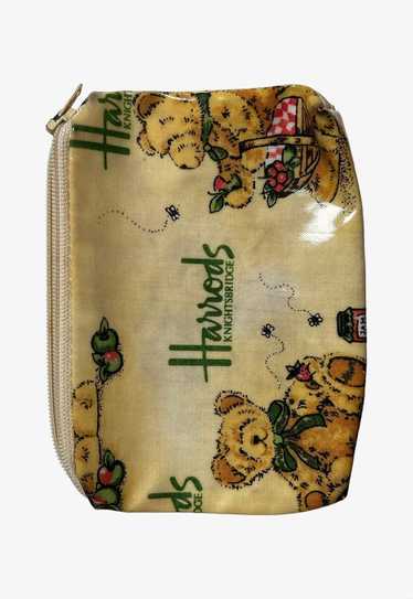 Vintage 90s Harrods Teddy Bear Print Purse - image 1