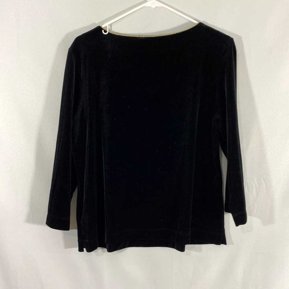 Worthington Worthington Womens Black Round Neck L… - image 2