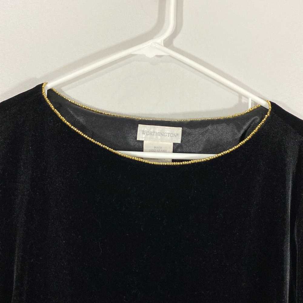 Worthington Worthington Womens Black Round Neck L… - image 3