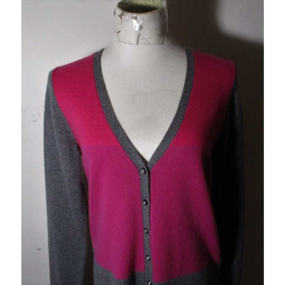 Apt. 9 Women's APT. 9 Pink Gray 100% Cashmere Car… - image 2