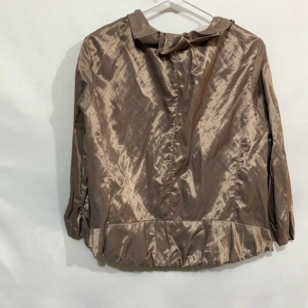 Vintage Ruby Rd Womens Brown Shimmer Peter Pan Co… - image 2