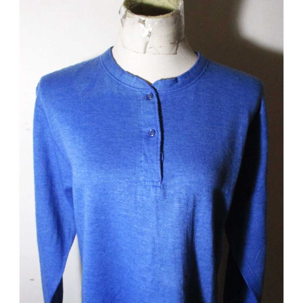 Vintage Women's L.L. BEAN Blue Heavy Thermal Long… - image 2