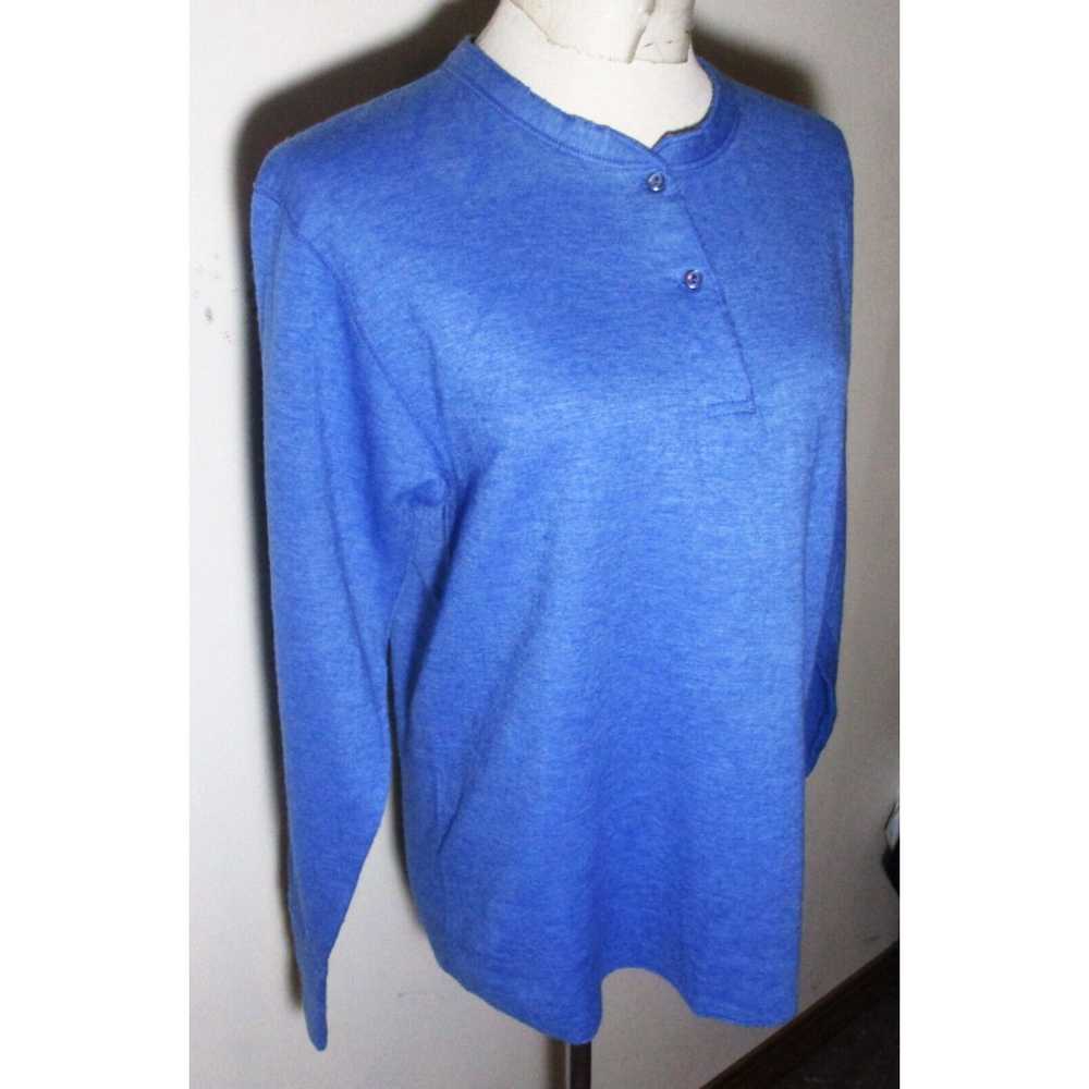 Vintage Women's L.L. BEAN Blue Heavy Thermal Long… - image 3