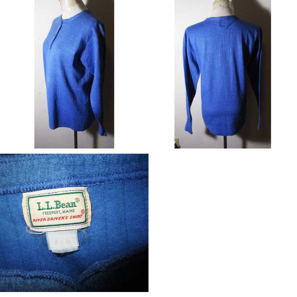 Vintage Women's L.L. BEAN Blue Heavy Thermal Long… - image 4