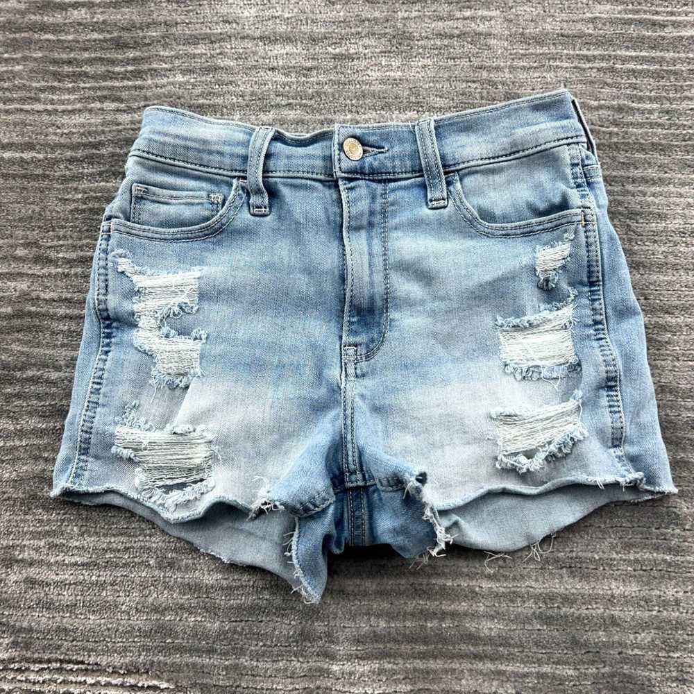 Vintage Hollister Jean Shorts Size 3 W26 Womens H… - image 1