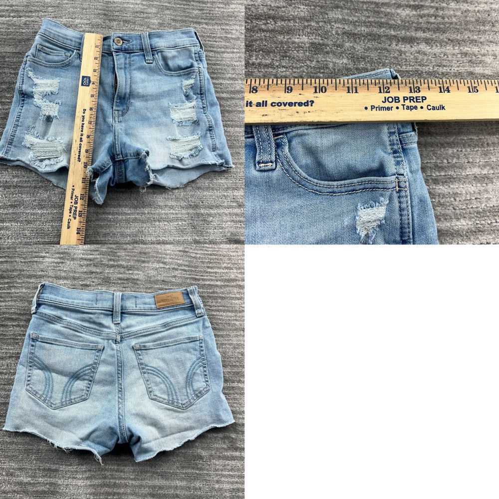 Vintage Hollister Jean Shorts Size 3 W26 Womens H… - image 4