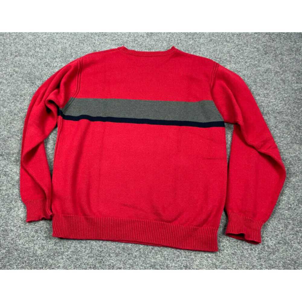 Nautica Nautica Red Gray Spell Out Sweater Adult … - image 2