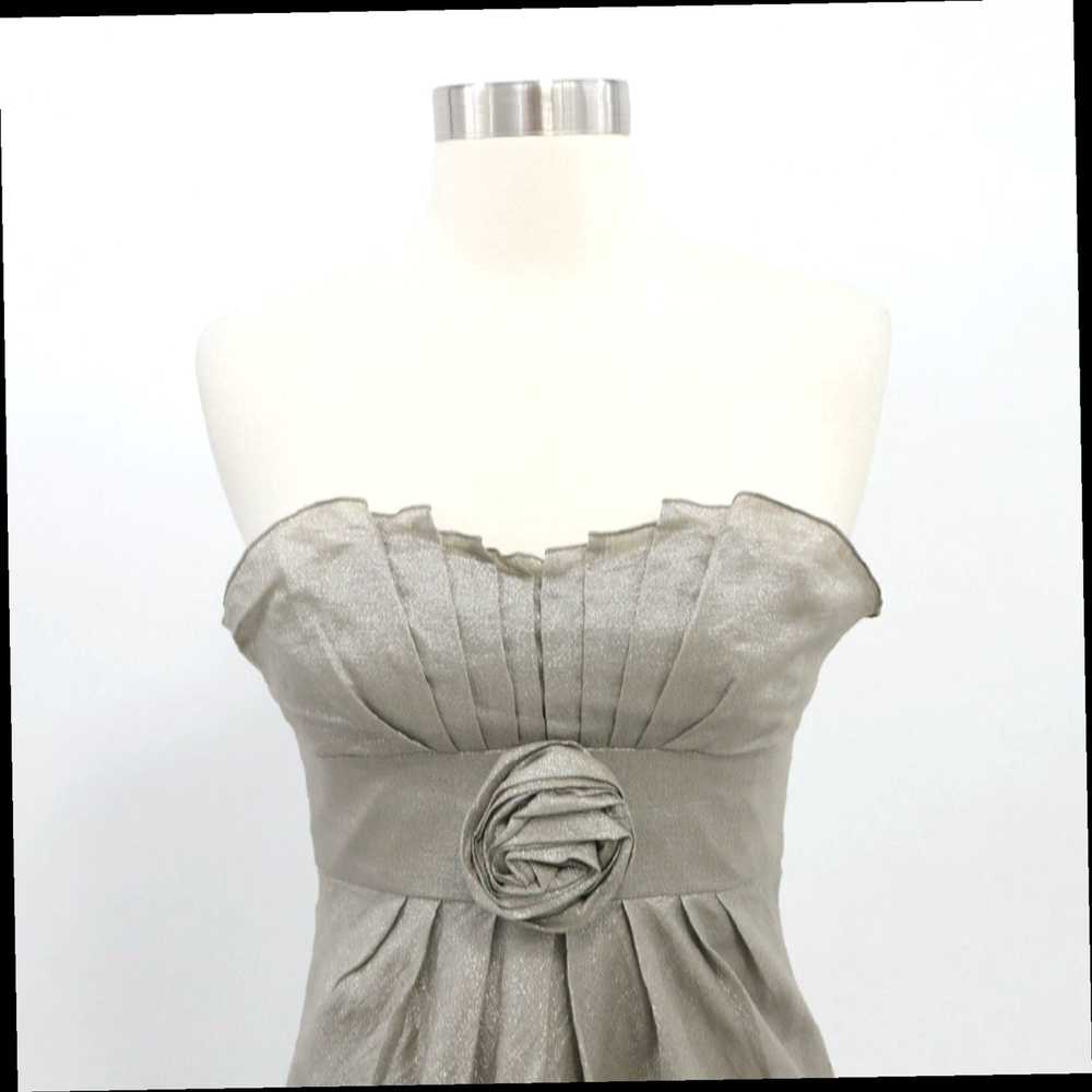 Vintage Kay Unger Strapless Dress Womens 2 Gray M… - image 2