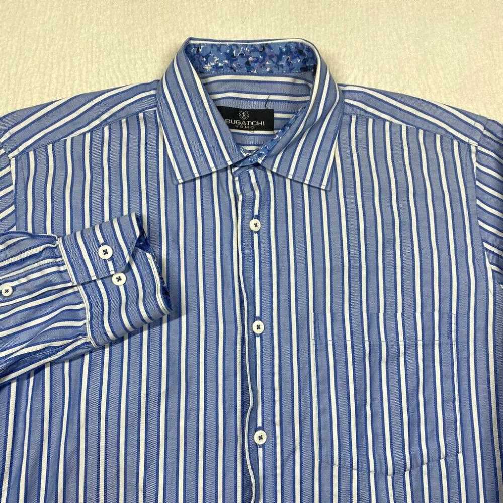 Bugatchi Bugatchi Uomo Shirt Mens Medium Blue Str… - image 2