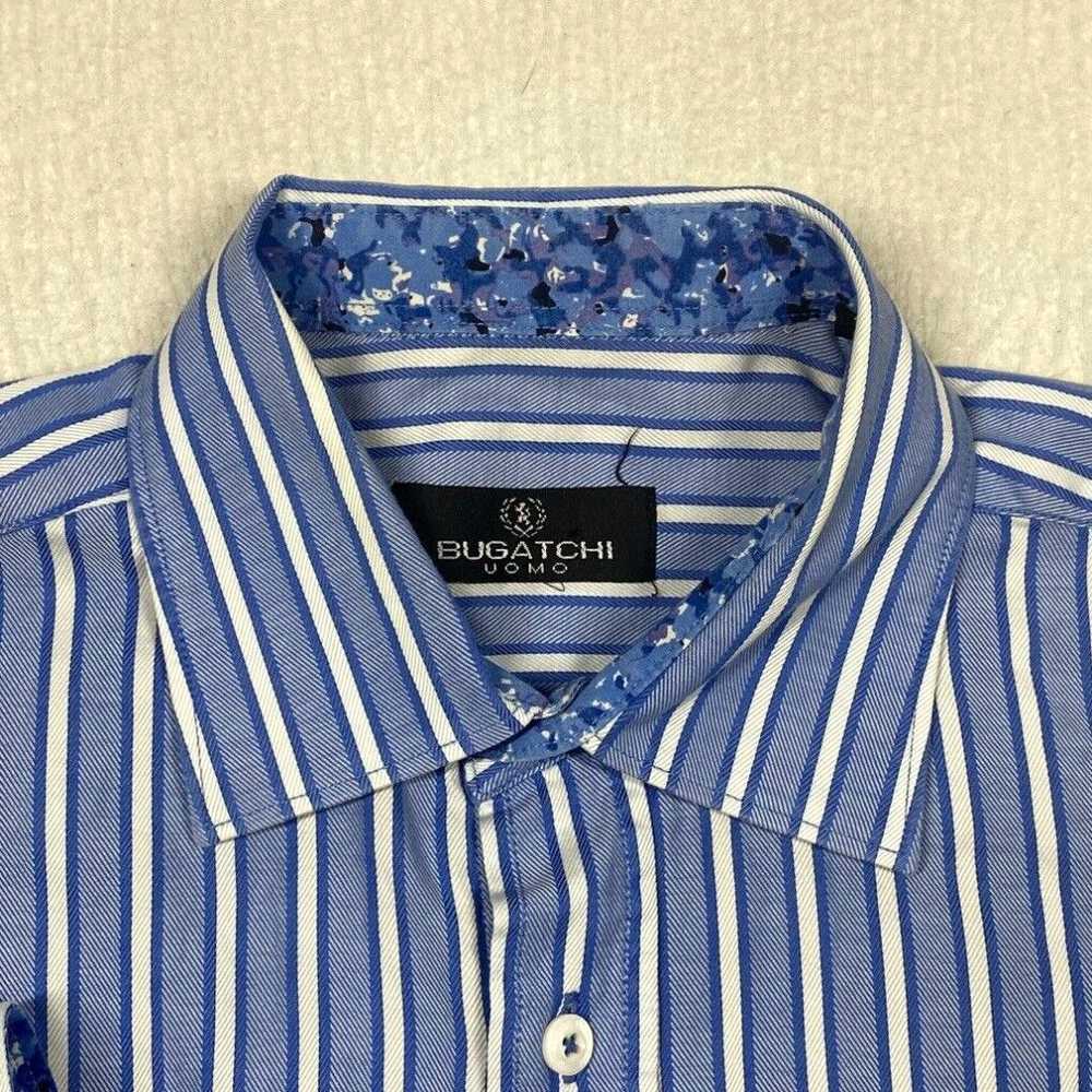 Bugatchi Bugatchi Uomo Shirt Mens Medium Blue Str… - image 3