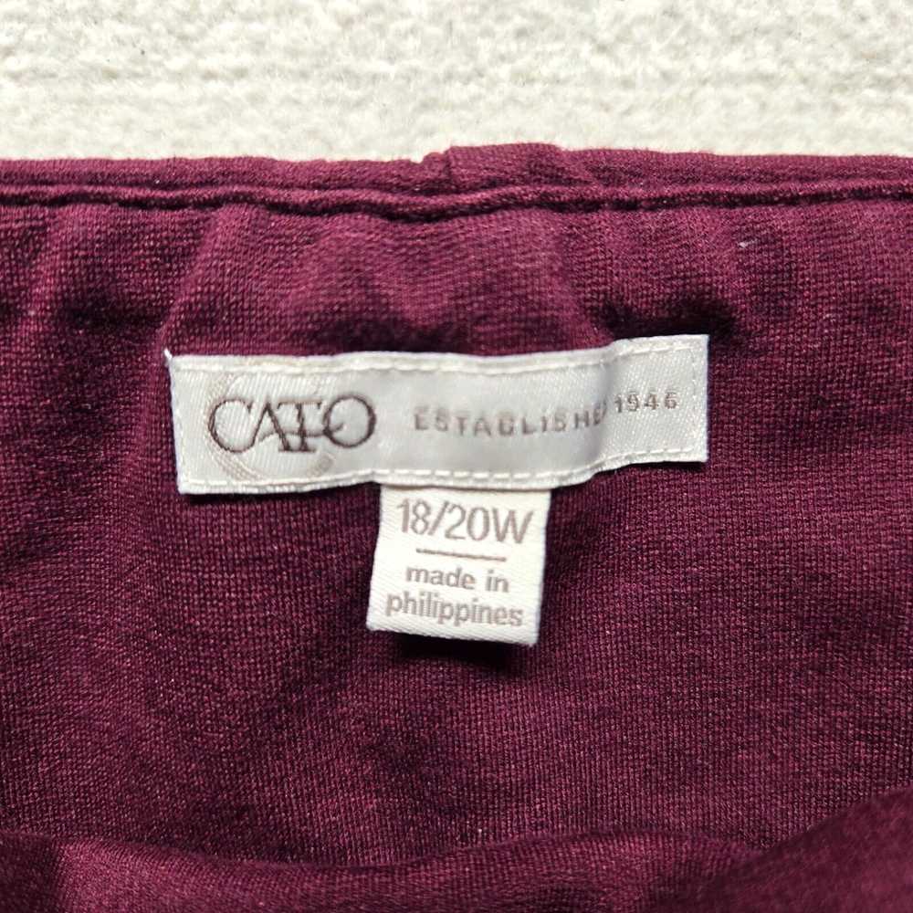 Vintage Cato Solid Purple Stretch Waist Pants Adu… - image 3