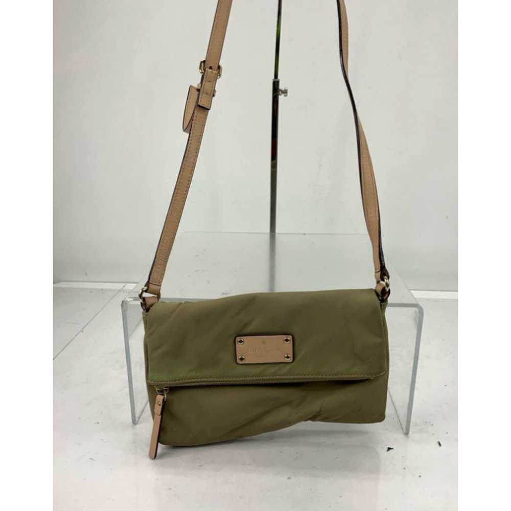 Vintage Kate Spade Natural Tan Nylon Leather Fold… - image 1