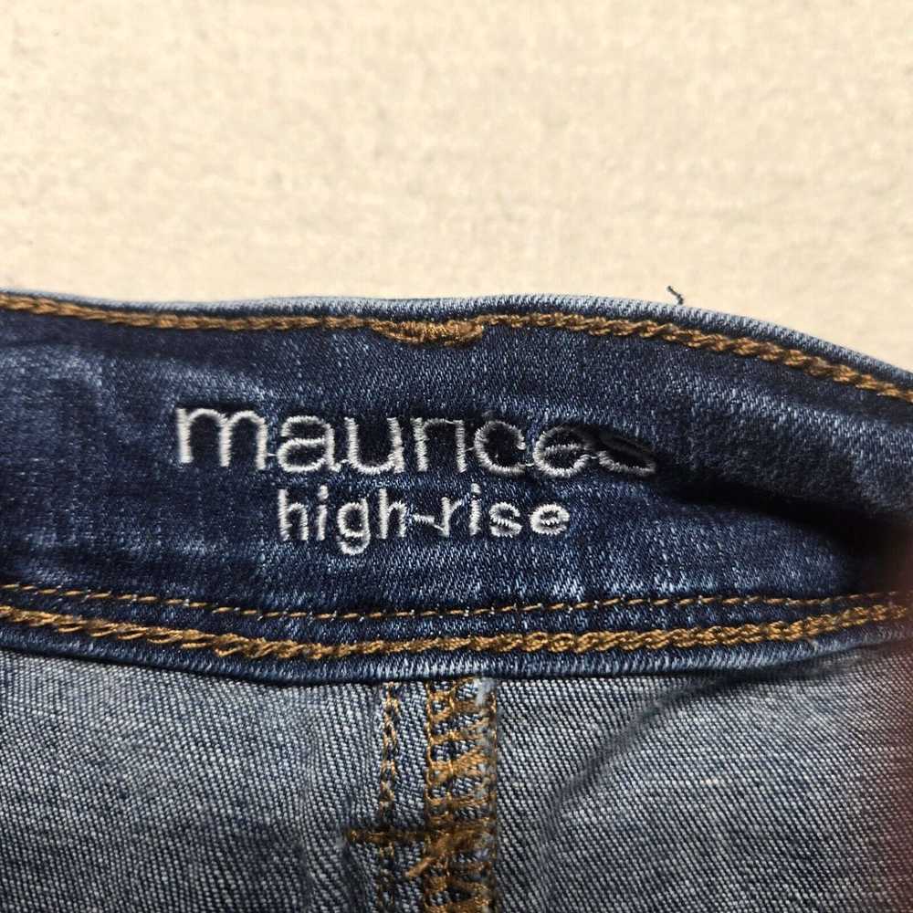 Vintage Maurices Blue Jean Denim High Rise Distre… - image 3