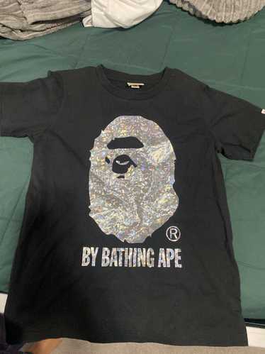 Bape Black Holographic Bape Tee