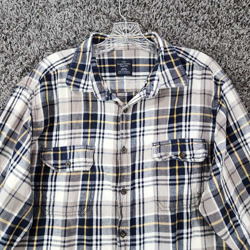 Faded Glory Faded Glory Mens Blue Beige Plaid Lon… - image 3