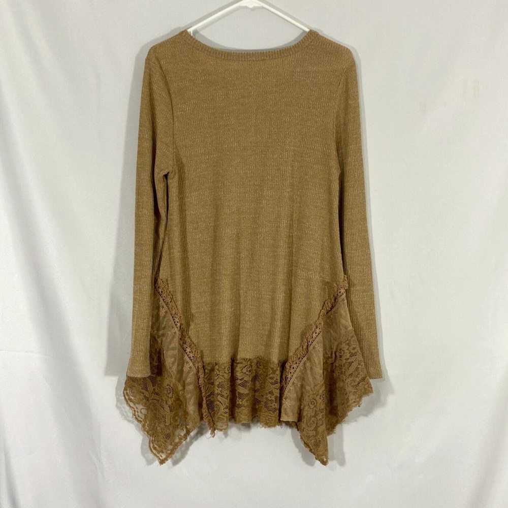 Vintage Kori America Womens Tan Long Sleeves Eyel… - image 2