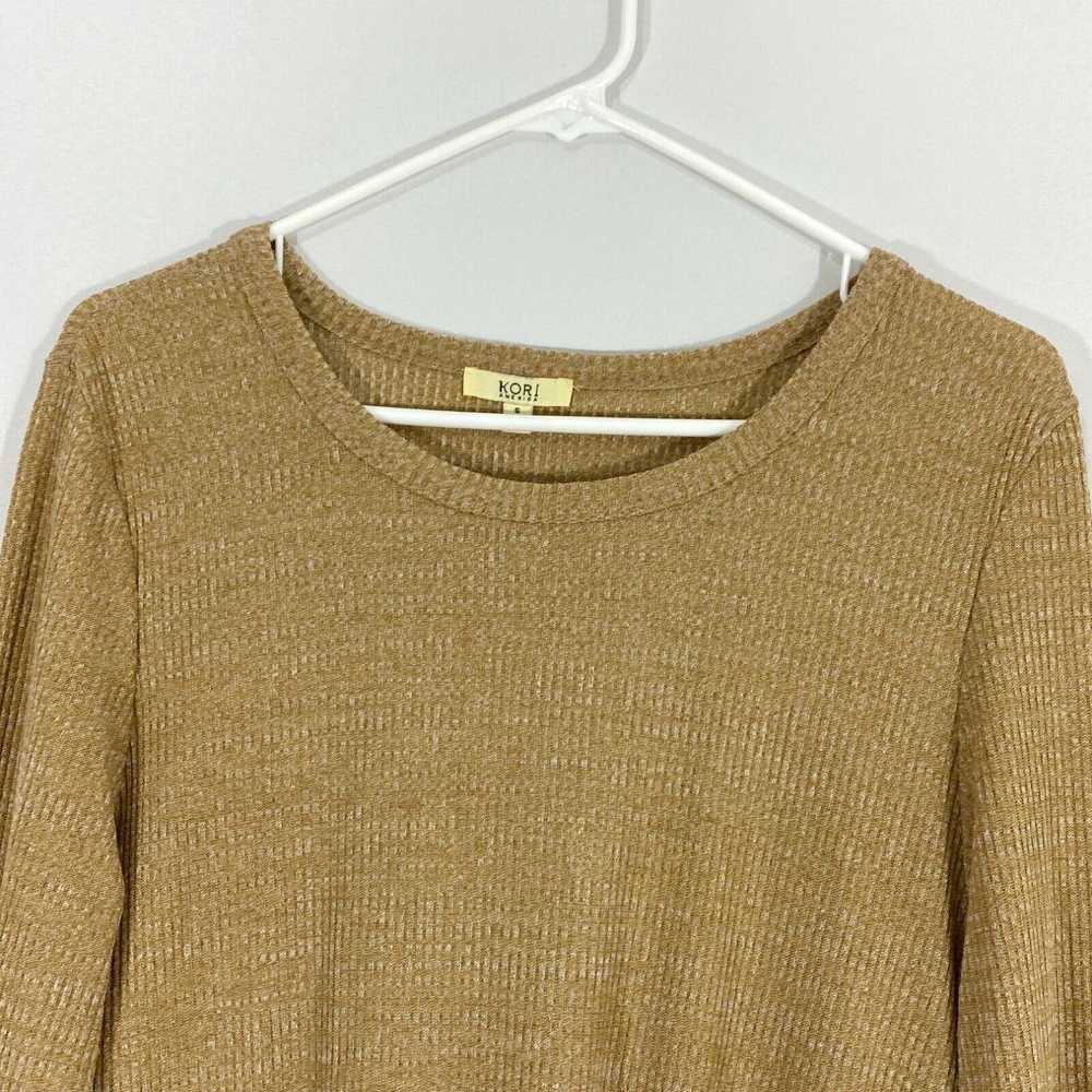 Vintage Kori America Womens Tan Long Sleeves Eyel… - image 3