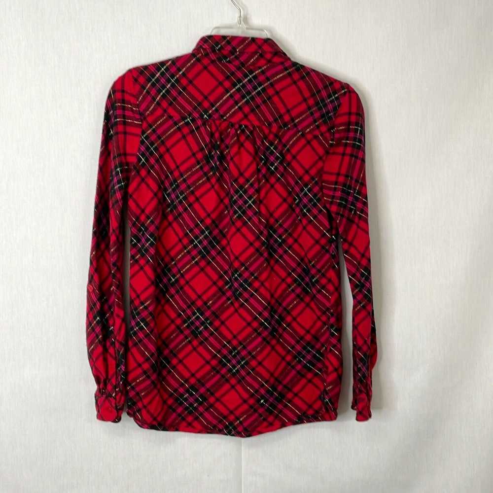 Vintage Kim Rogers Womens Red Plaid Long Sleeves … - image 2