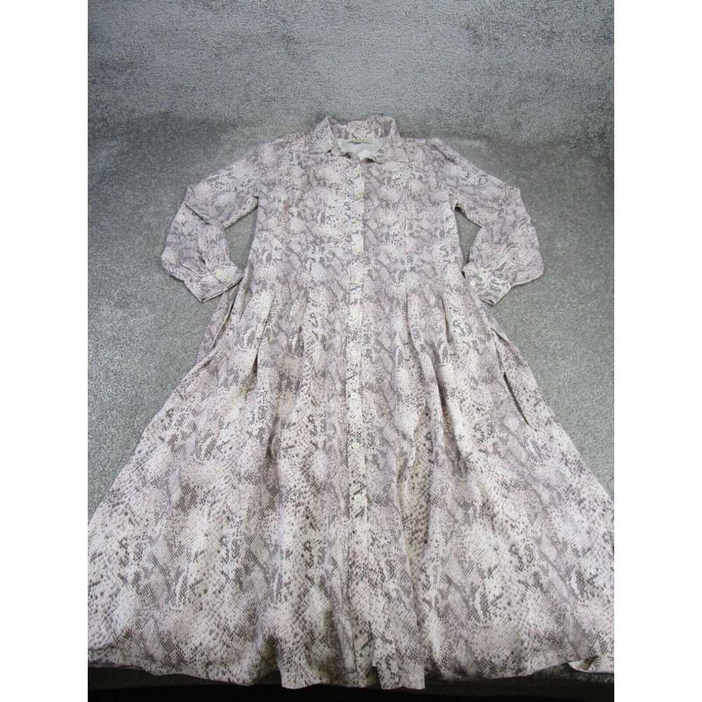 Loft Loft Shirt Dress Womens 14 Light Purple Anim… - image 1