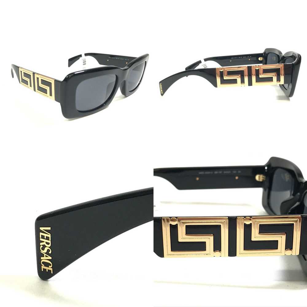 Versace Polished Black Gold Logos Accent Square S… - image 4