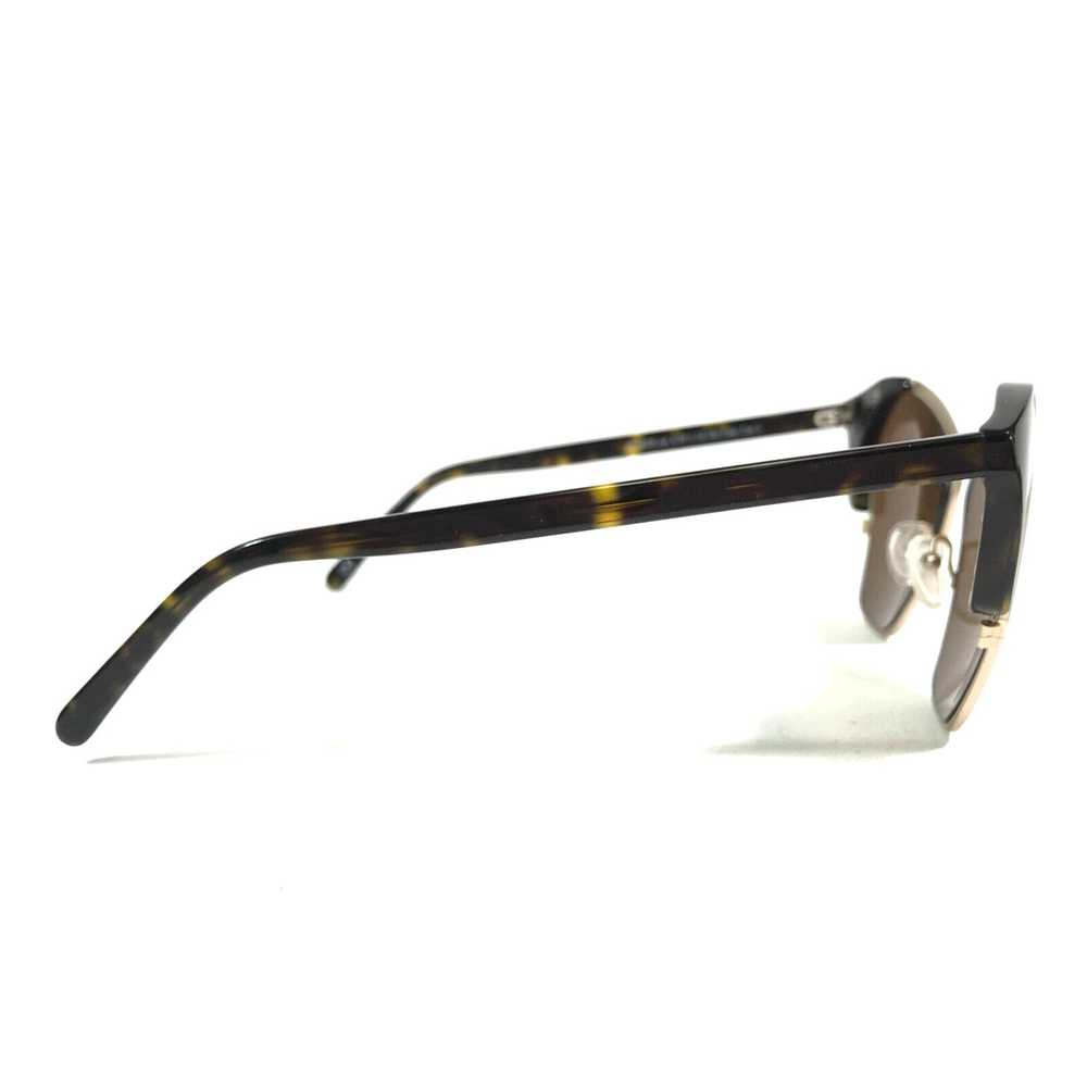 Andy Wolf Brown Gold Accented Oversized Cat Eye S… - image 3