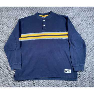 Roundtree & Yorke VTG Y2K Rugby Style Henley Swea… - image 1