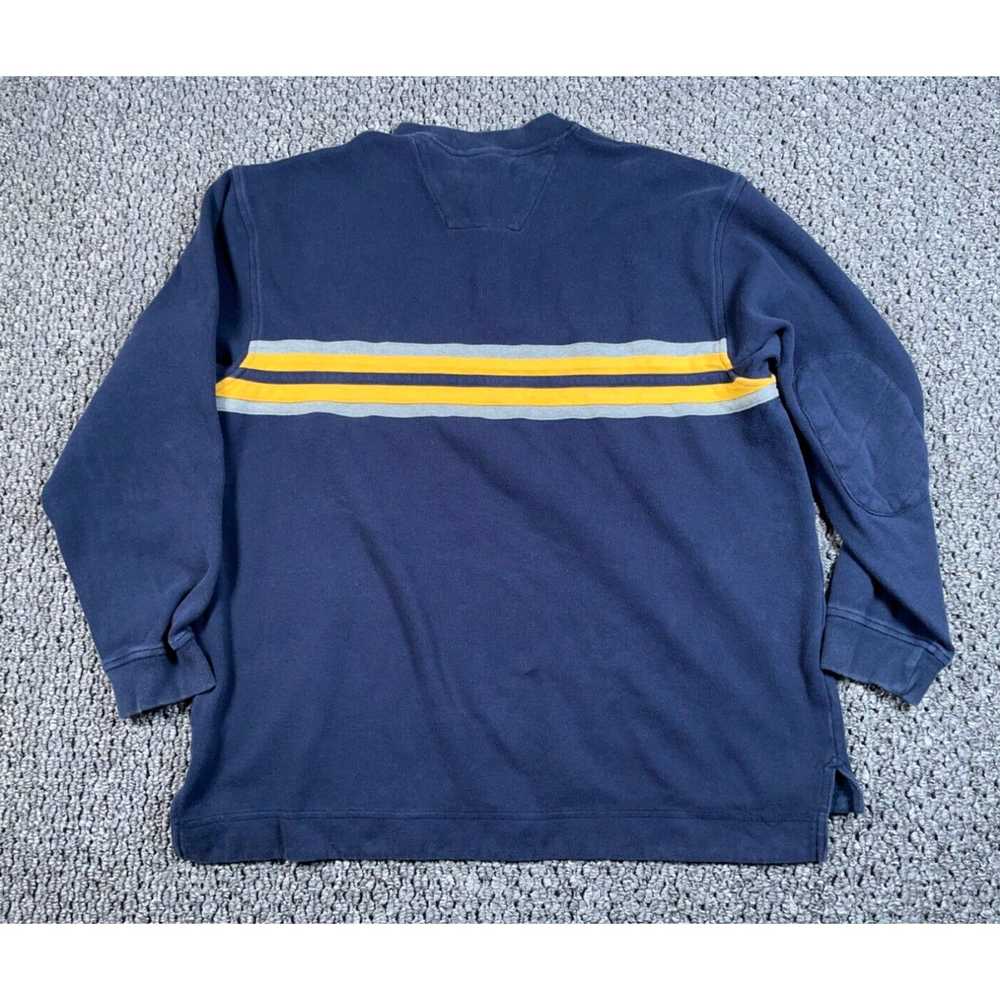 Roundtree & Yorke VTG Y2K Rugby Style Henley Swea… - image 2