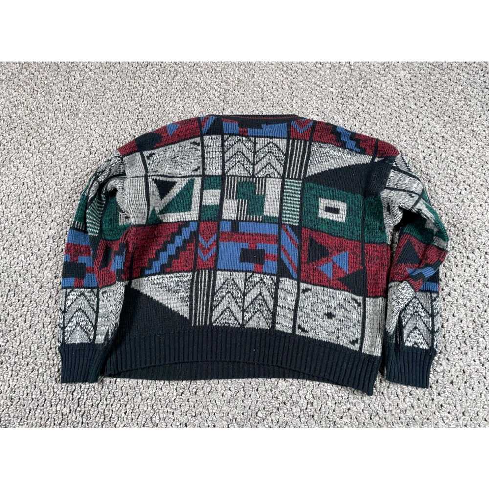 Vintage VTG 80s Abstract Pattern Sweater Adult XL… - image 2