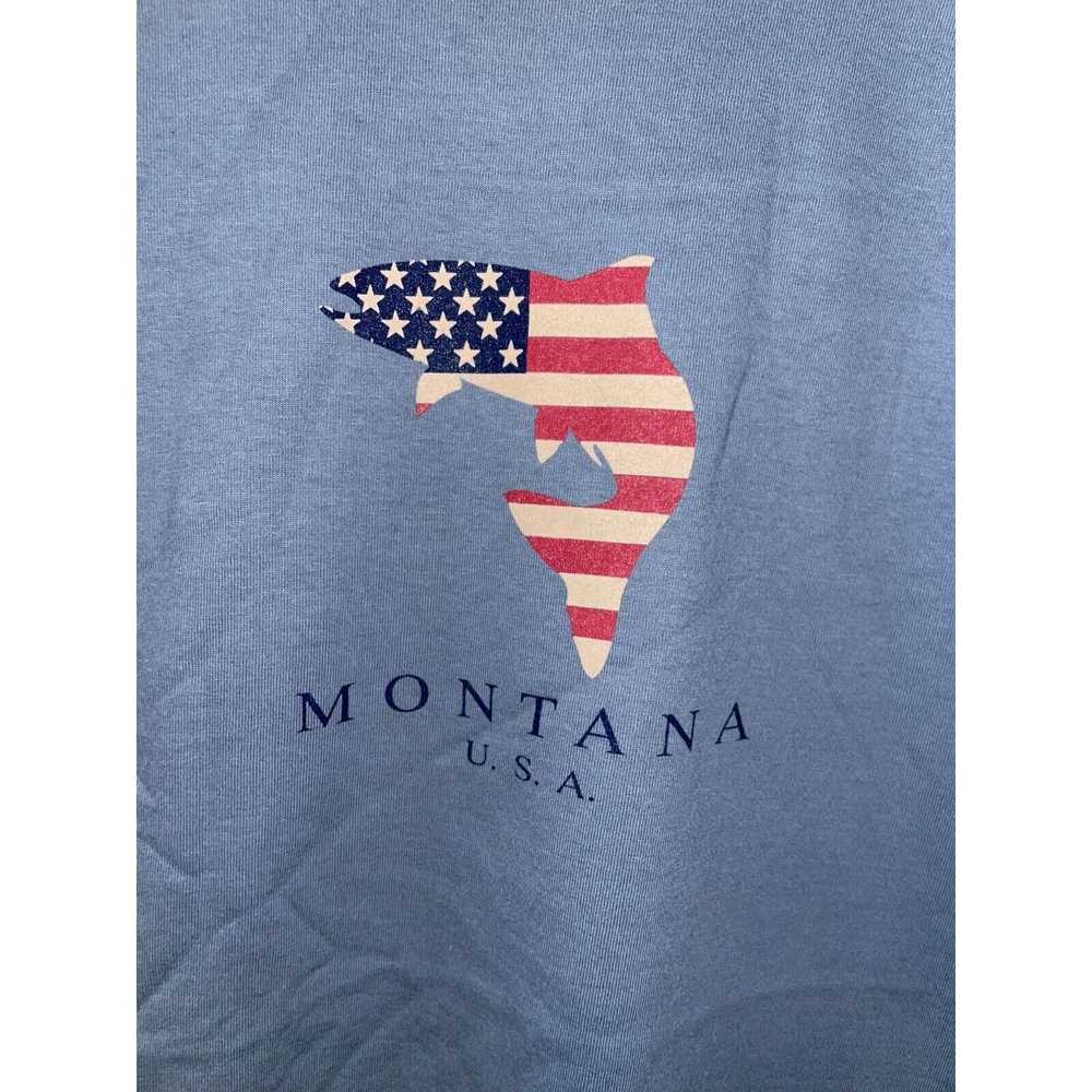 Jerzees 90s Vintage Montana Fish Fishing USA Shir… - image 2