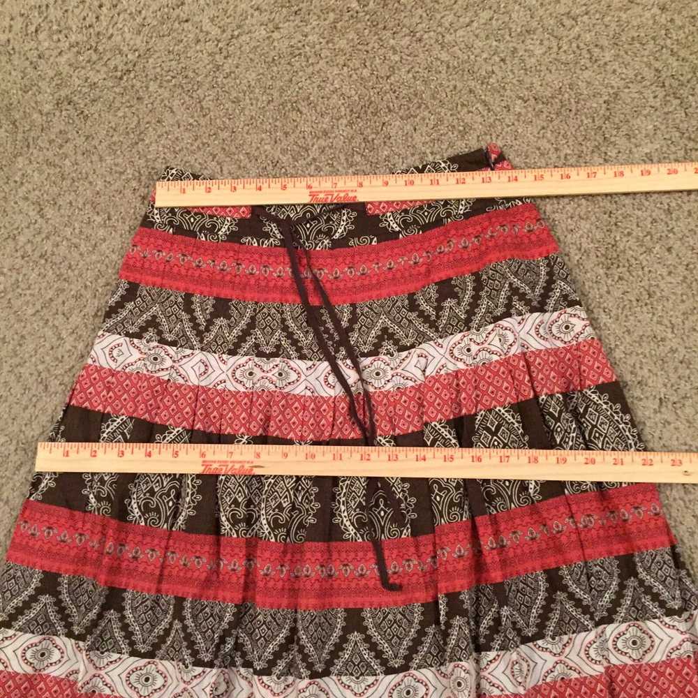 Loft Loft A-Line Skirt Size 0 Midi Lined Brown Or… - image 3