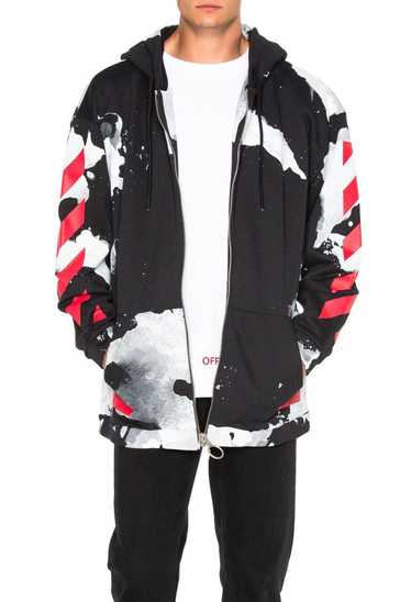 Off-White Off-White liquid spots zip hoodie