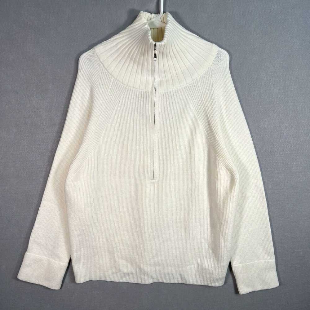 Vintage NWT! BTFBM Sweater Women’s Large White Ca… - image 1