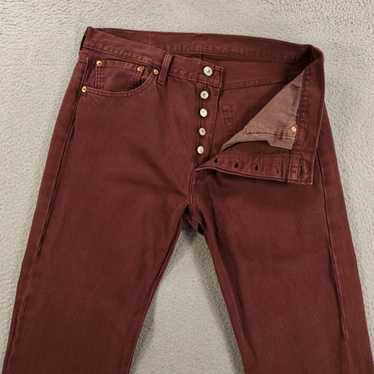 Vintage Levi's 501 XX Classic Buttonfly Rust Burgandy Jeans Men's popular Size 40x30