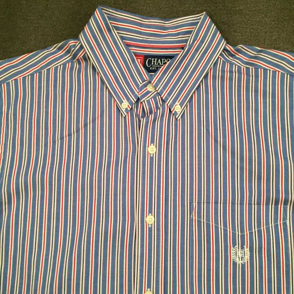 Chaps Chaps Button Up Shirt Mens Medium Blue Red … - image 3