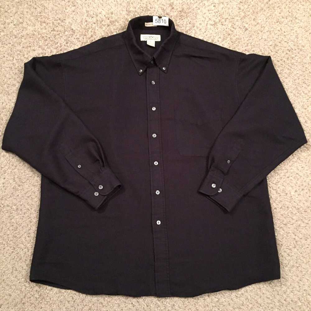 Vintage Natural Issue Shirt Mens XL Black Microfi… - image 1