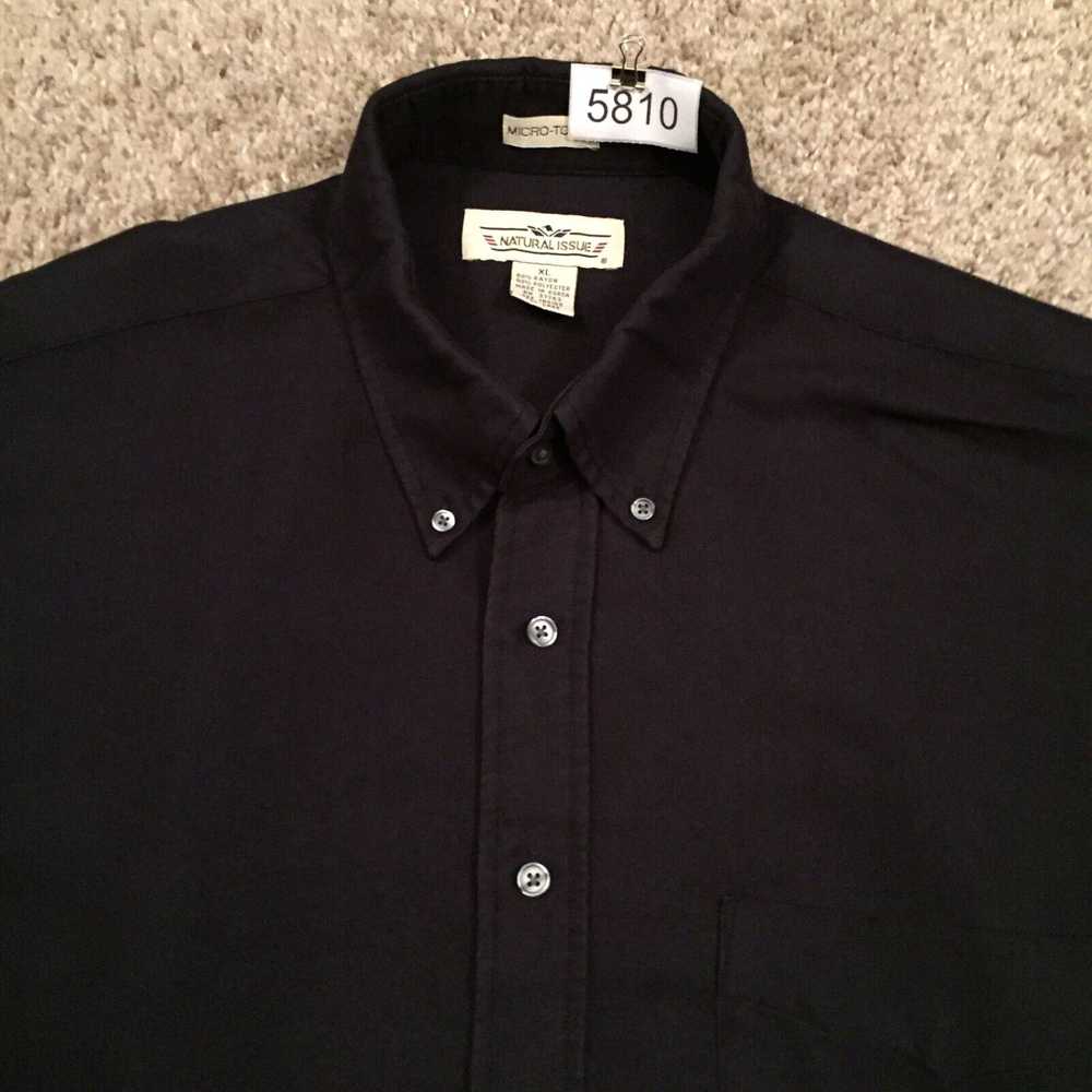 Vintage Natural Issue Shirt Mens XL Black Microfi… - image 3