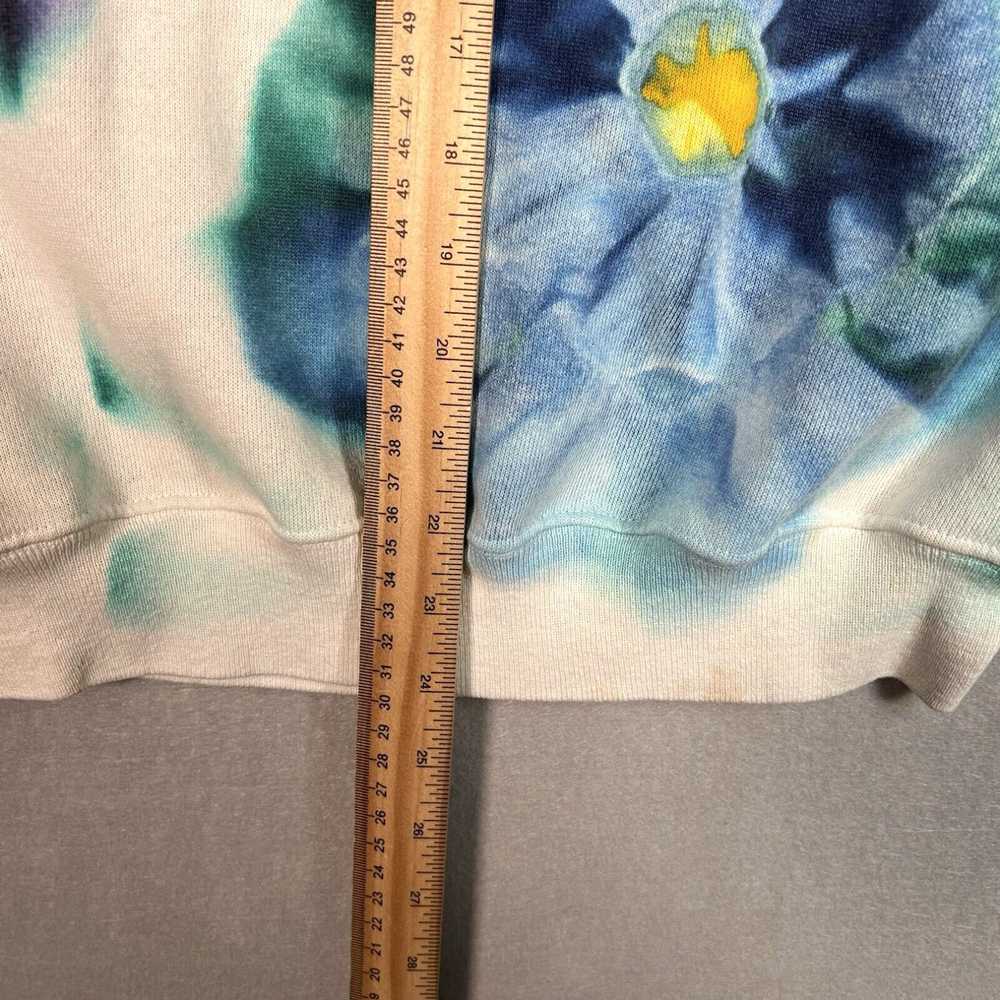 Hanes VTG 90s Customer Tie Dye Floral Sweater Adu… - image 3