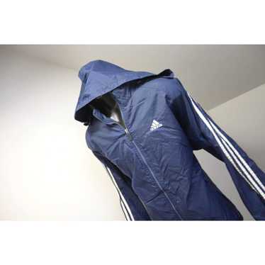 Adidas VTG Adidas Track Jacket Hoodie Blue Windbr… - image 1